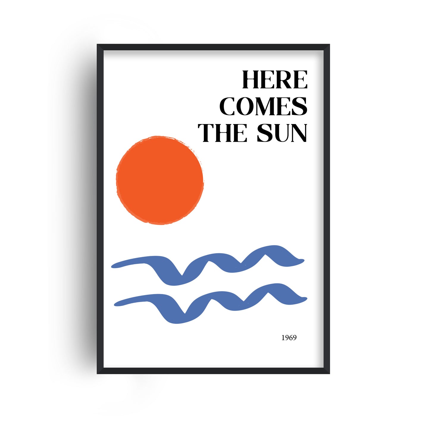 Here comes the sun Giclée retro art Print