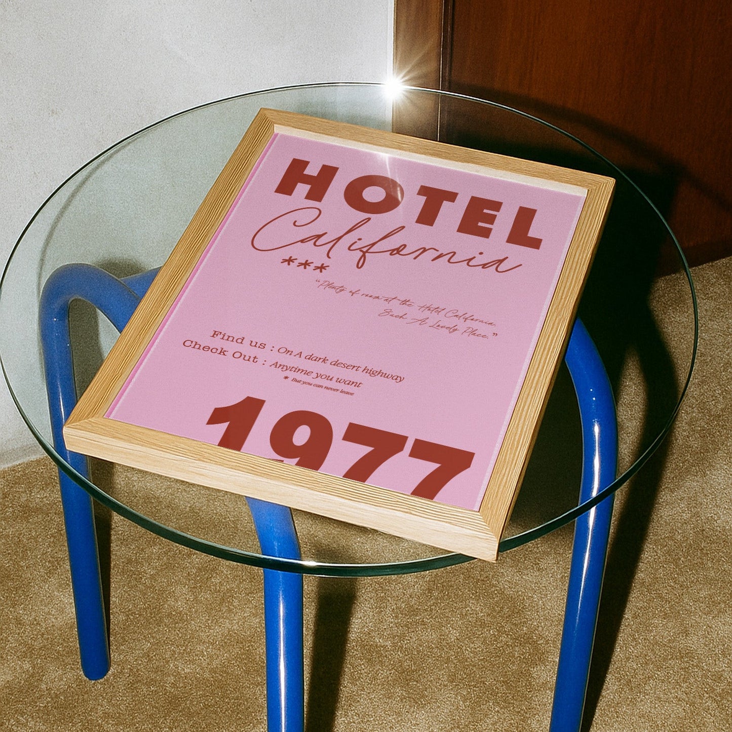 Hotel California Retro Music Giclée Art Print