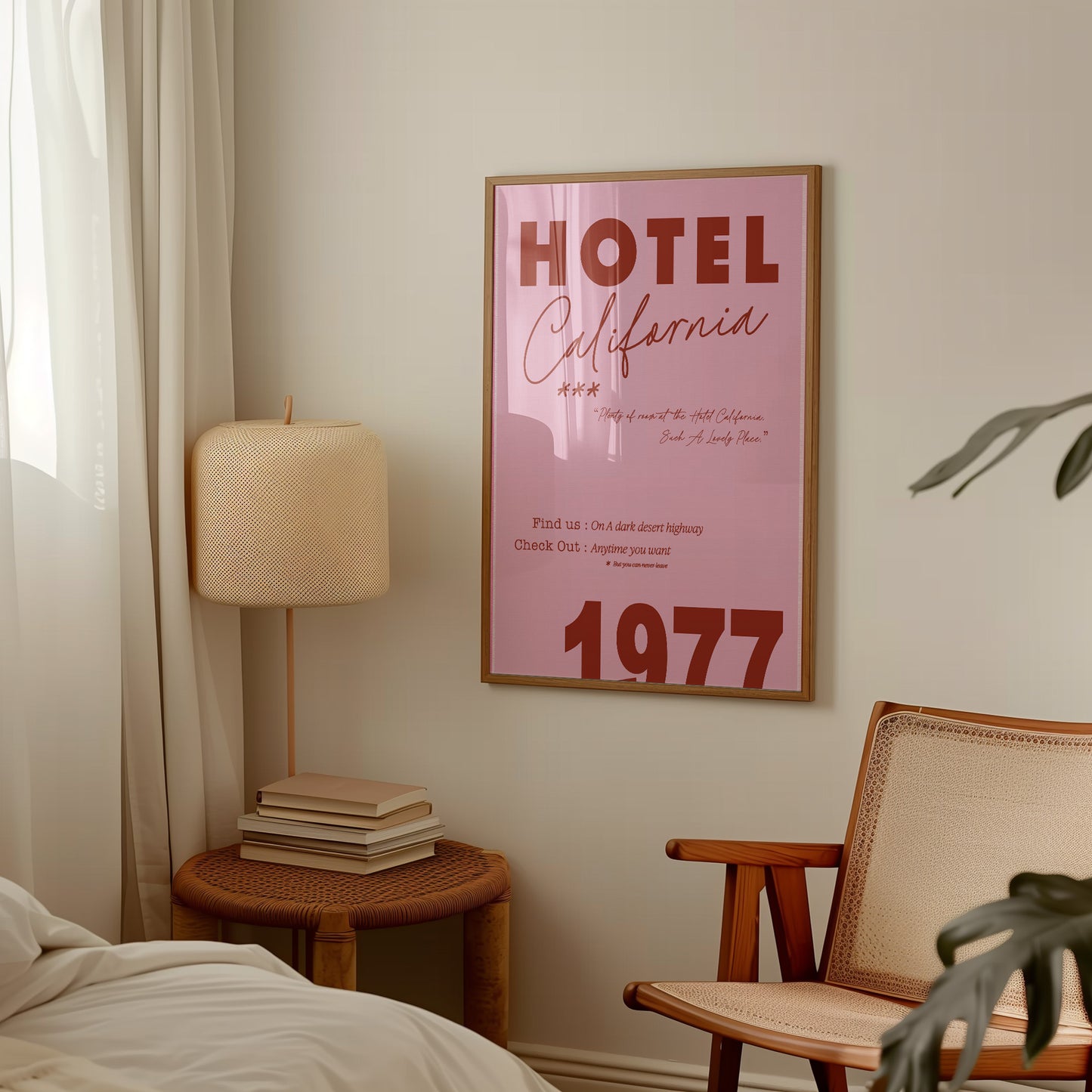 Hotel California Retro Music Giclée Art Print