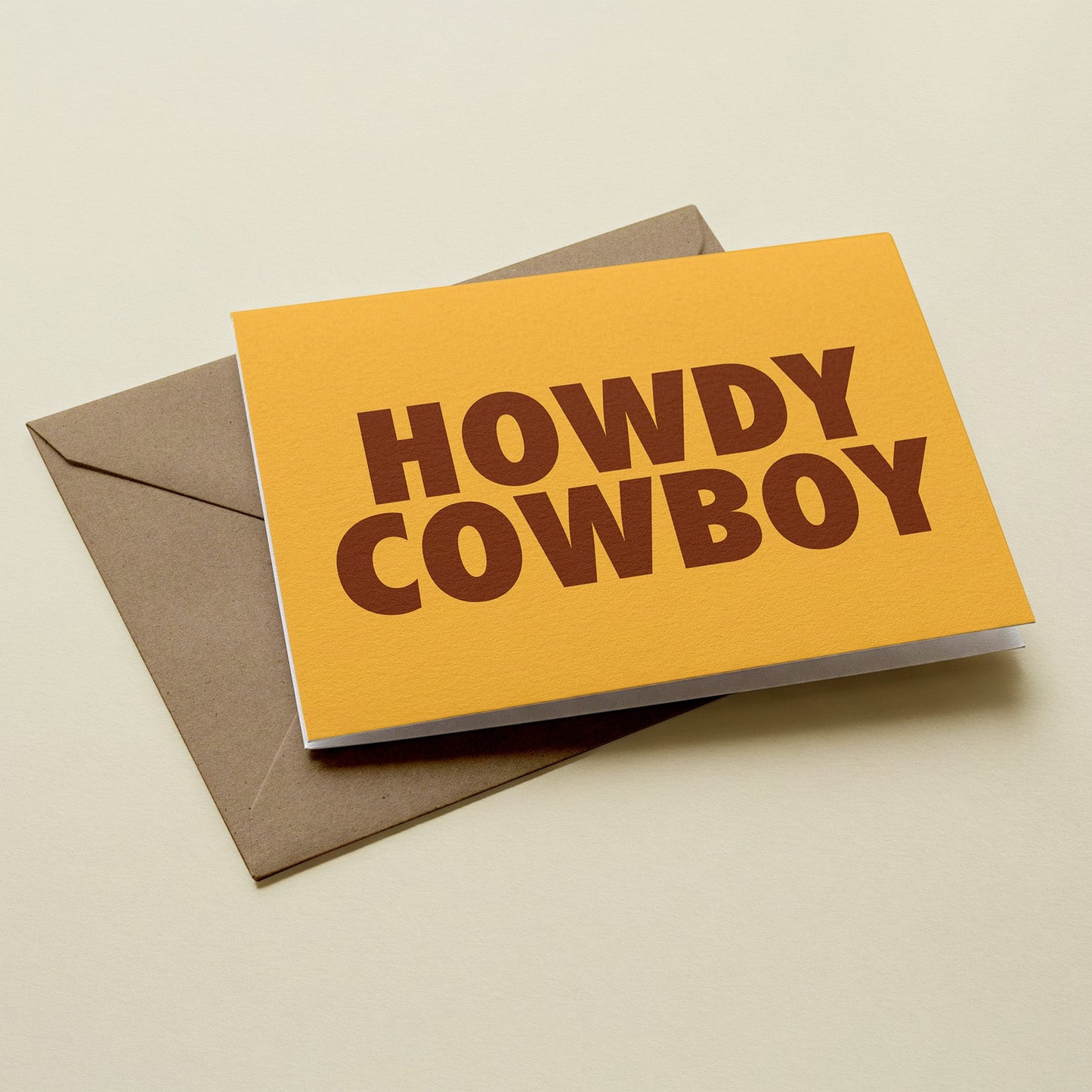 Howdy Cowboy Western Greetings Card