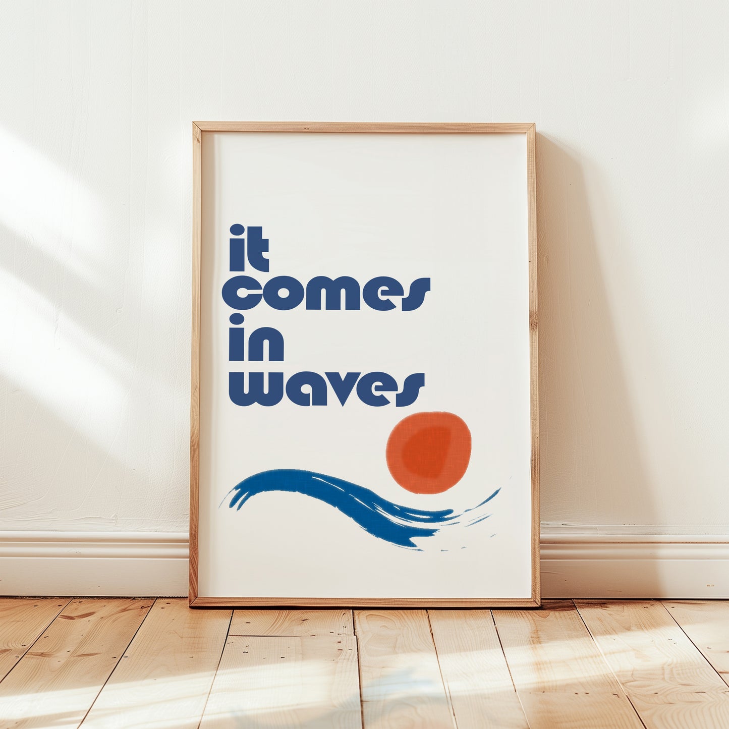 It comes in waves Giclée retro Art Print