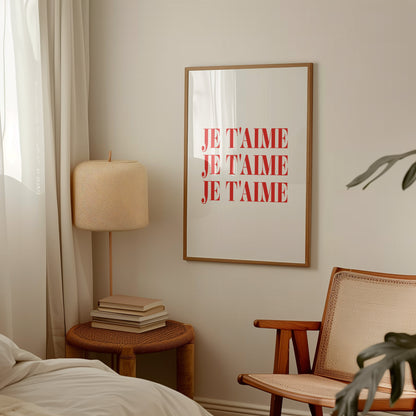 Je'Taime French Giclée Art Print
