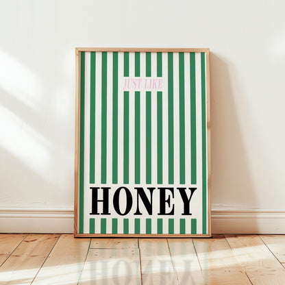 Just Like Honey Retro Music Giclée Art Print