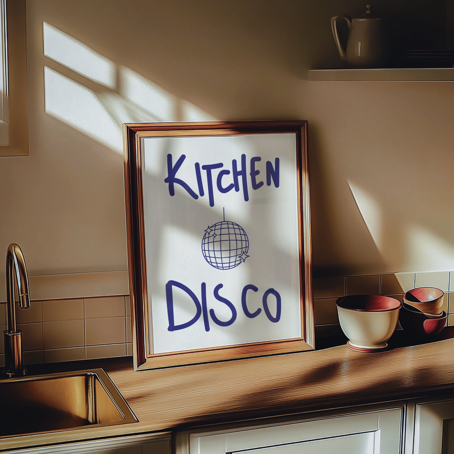 Kitchen Disco Retro Giclée Art Print