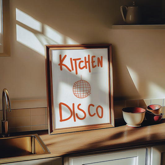 Kitchen Disco Retro Giclée Art Print