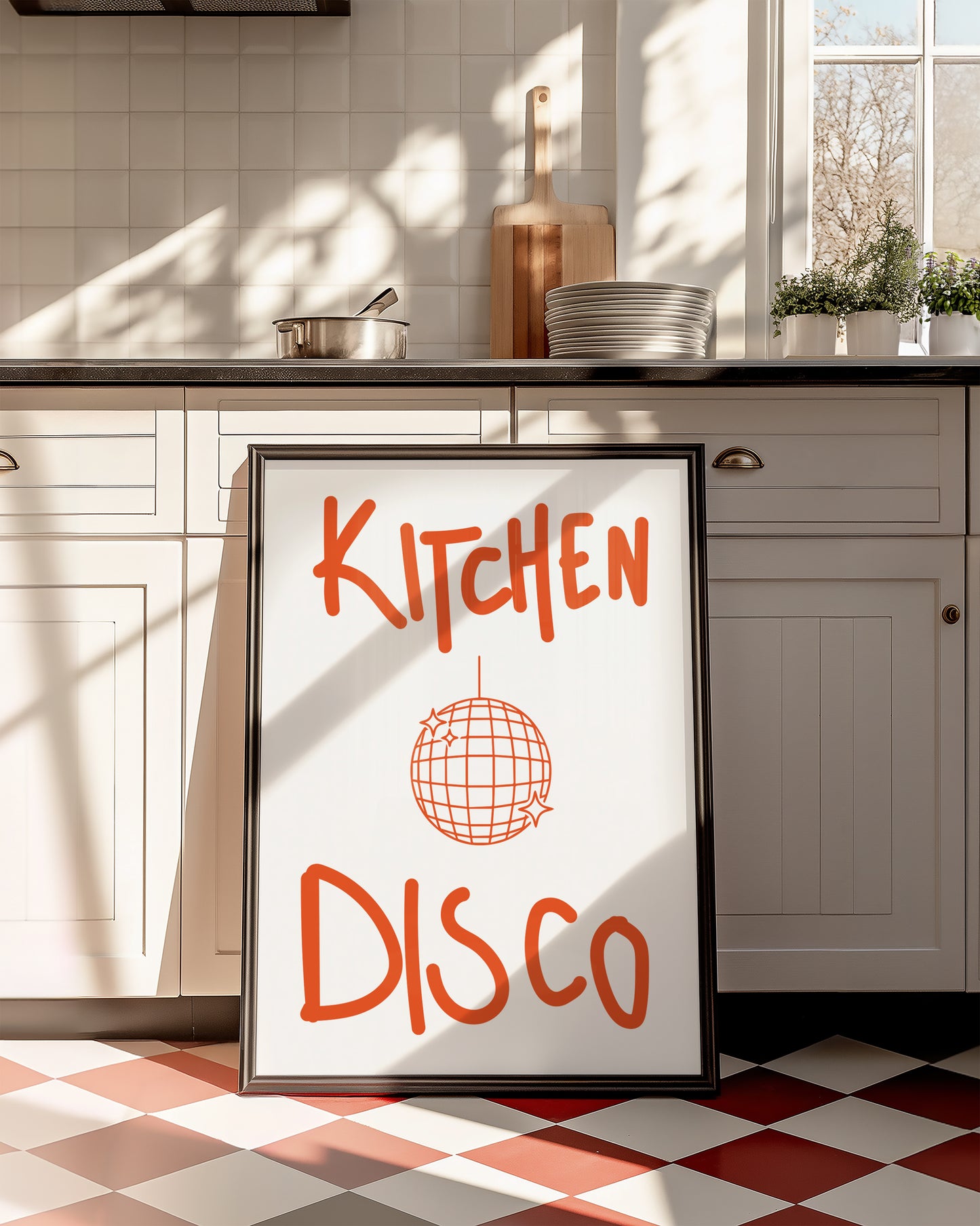 Kitchen Disco Retro Giclée Art Print