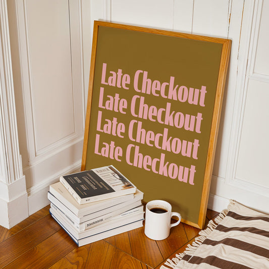 Late Checkout Retro Giclée Art Print