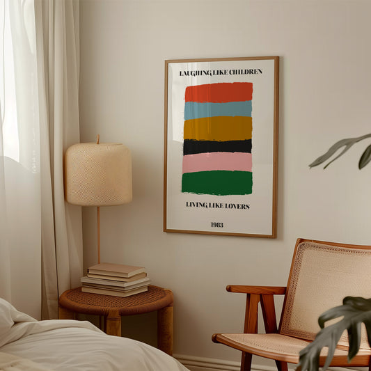 Laughing like children living like lovers  abstract Giclée Art Print