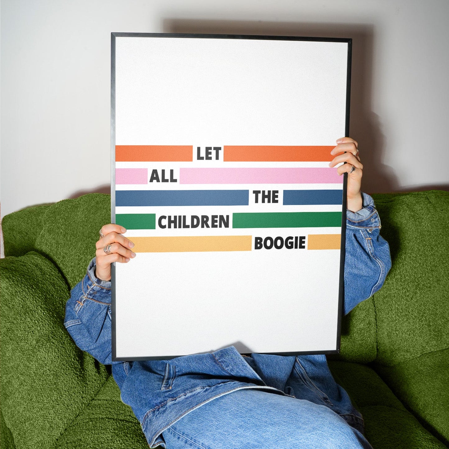 Let All The Children Boogie Retro Nursery Giclée retro Art Print