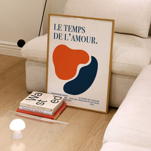 Le Temps De L'Amour (The Time Of Love) French abstract Giclée Art Print