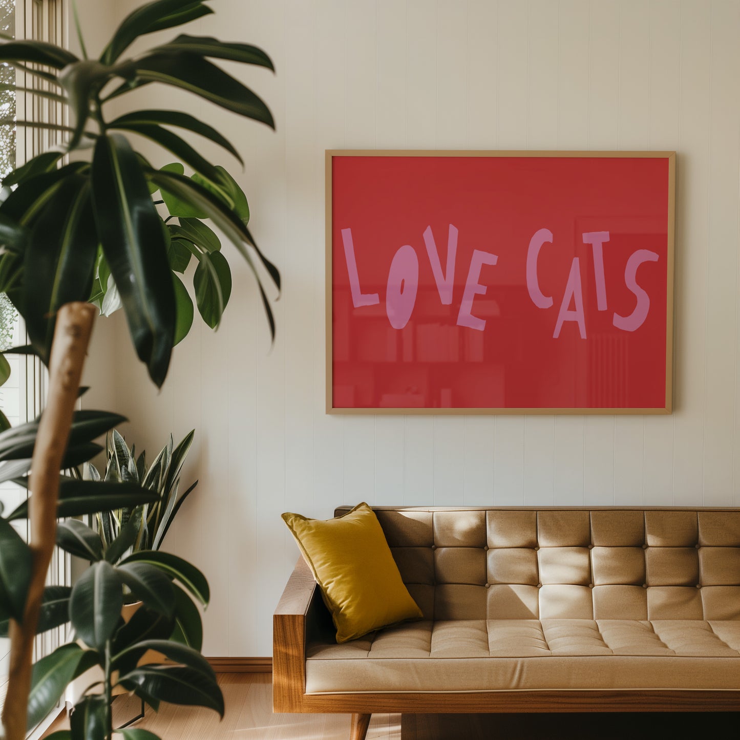 Love Cats Retro Music Giclée Art Print