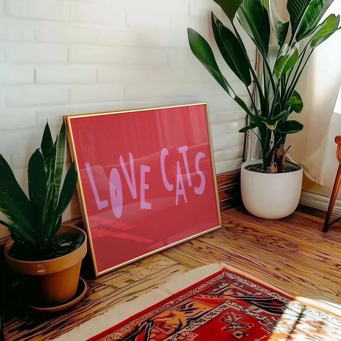 Love Cats Retro Music Giclée Art Print
