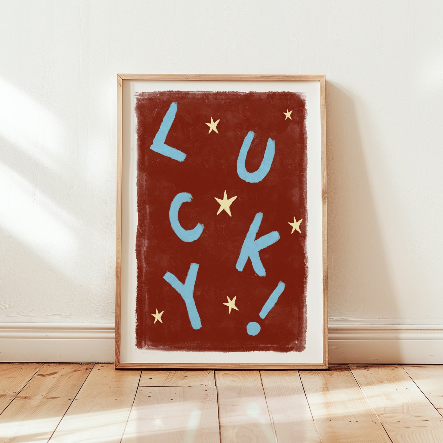 Lucky Stars hand painted western playful art print