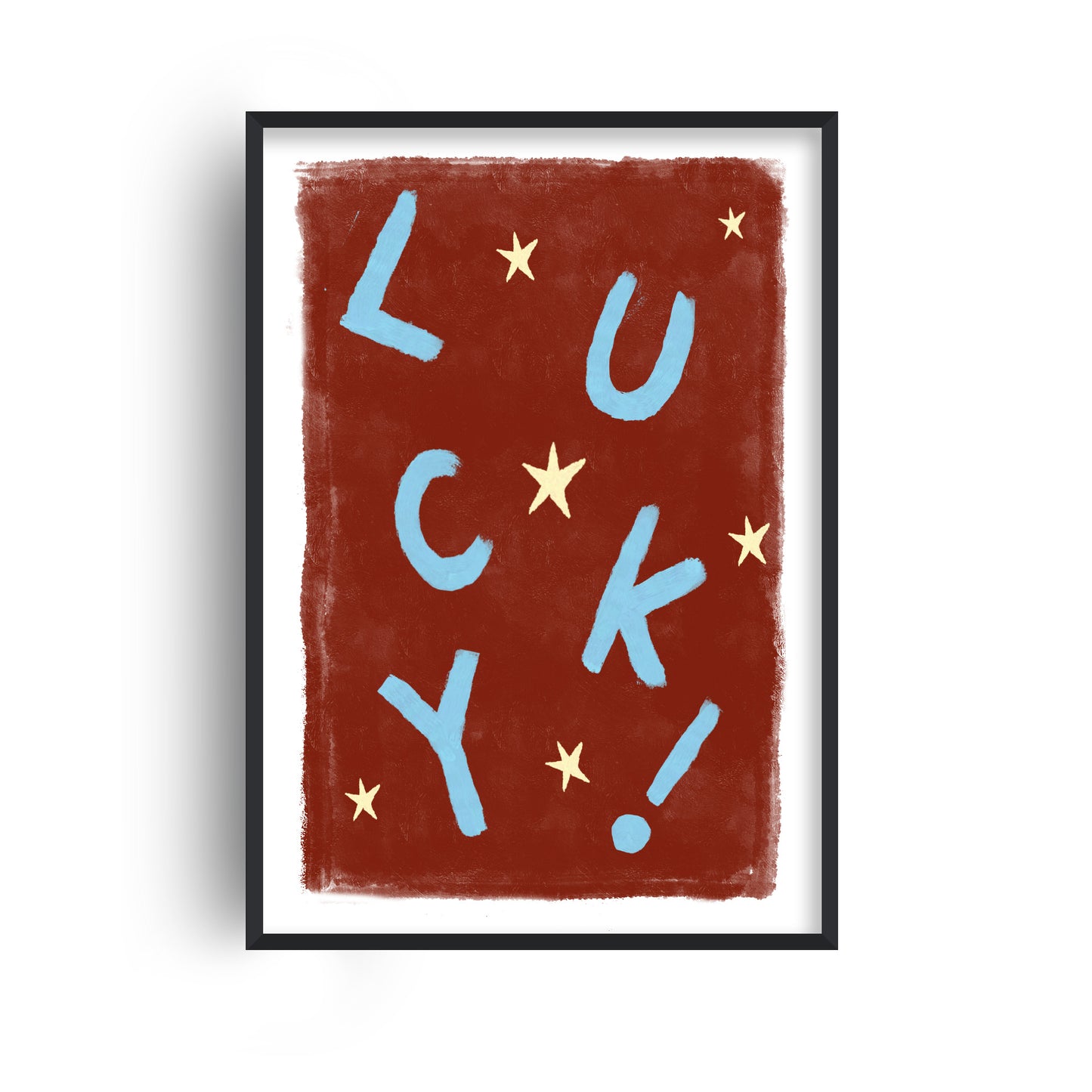 Lucky Stars hand painted western playful art print