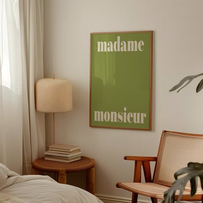 Madame Monsieur French Retro Giclée Art Print