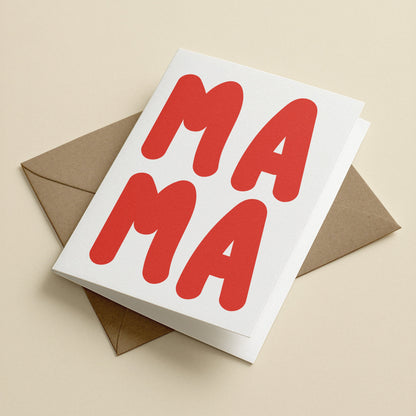 Mama Mother Greetings Card
