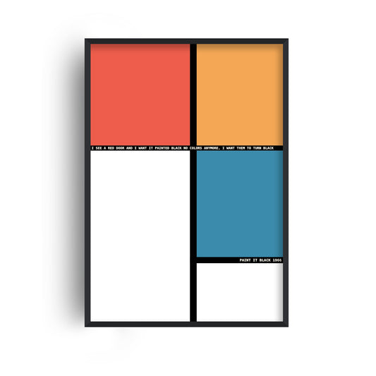 Paint it black Giclée retro Art Print
