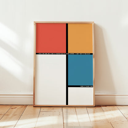 Paint it black Giclée retro Art Print