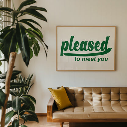 Pleased To Meet You Retro Music Giclée Art Print