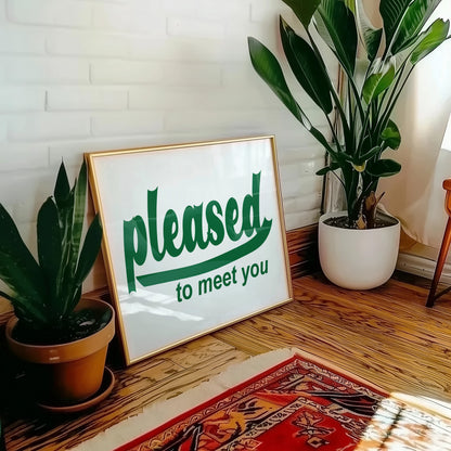 Pleased To Meet You Retro Music Giclée Art Print