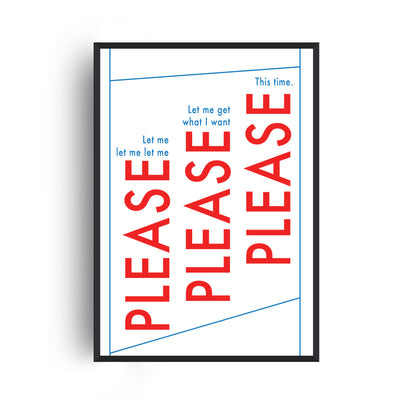 Please Please Please Retro Music Christmas Giclée Art Print