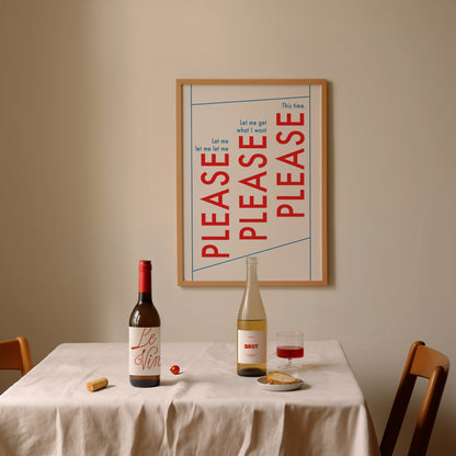 Please Please Please Retro Music Christmas Giclée Art Print