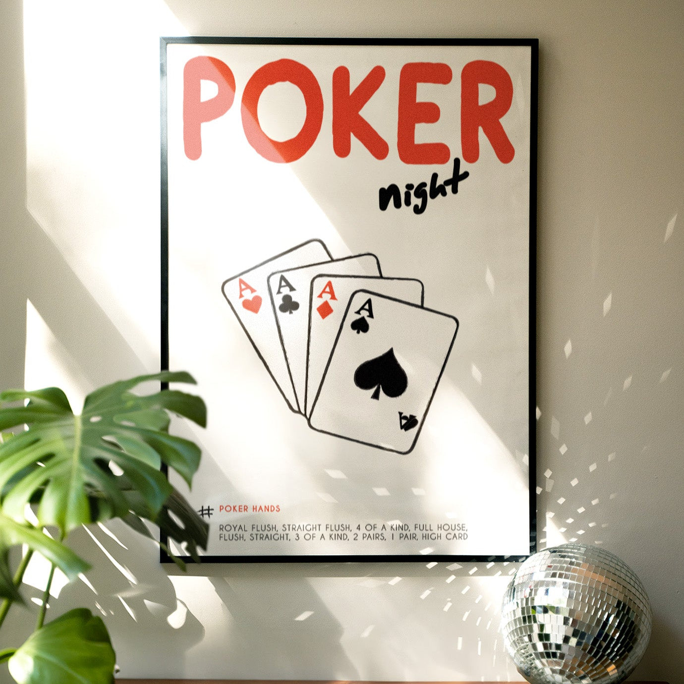 Poker Night Retro Game Giclée Art Print