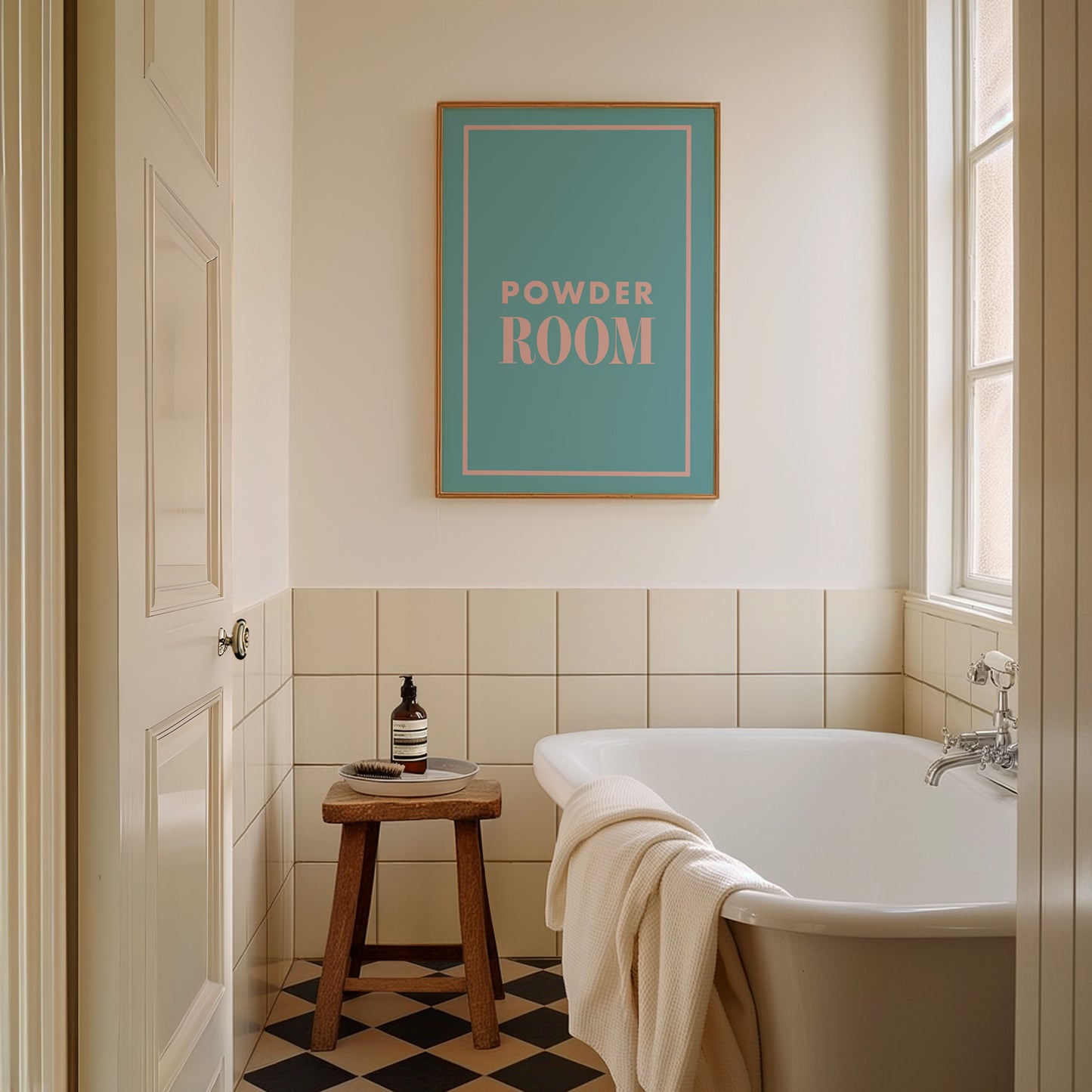 Powder Room Retro Giclée Art Print