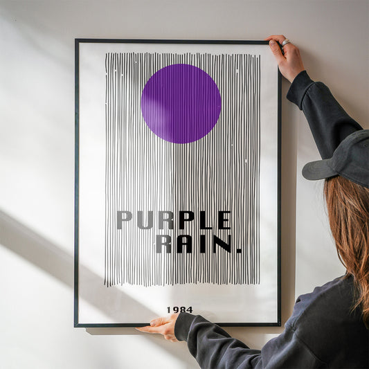 Purple Rain Giclée Giclée retro Art Print