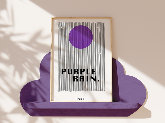 Purple Rain Giclée Giclée retro Art Print