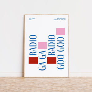 Radio Ga Ga Queen 1980's Music Giclée Art Print