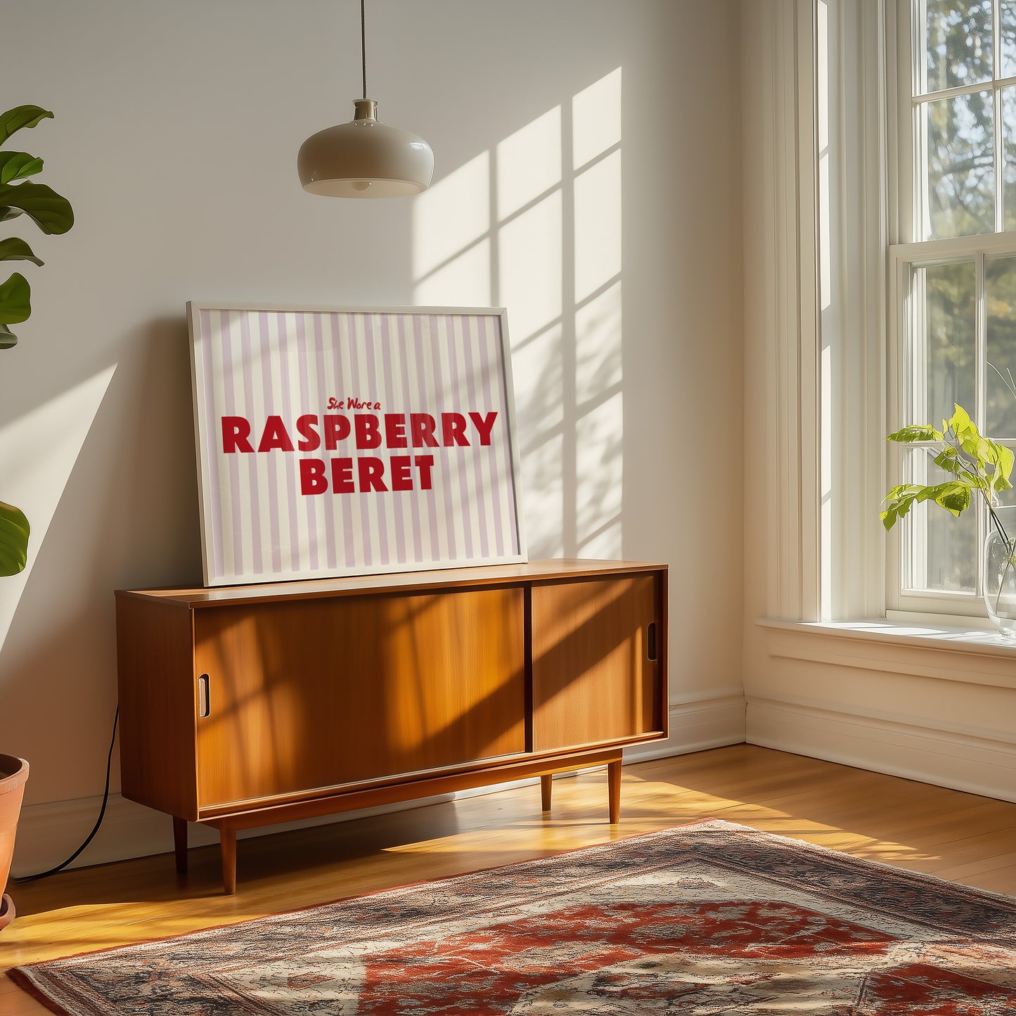 Raspberry Beret Retro Music Giclée Art Print