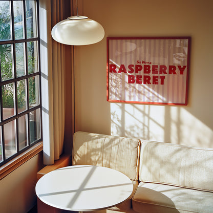 Raspberry Beret Retro Music Giclée Art Print