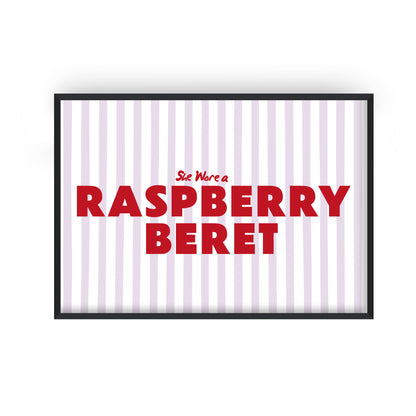 Raspberry Beret Retro Music Giclée Art Print
