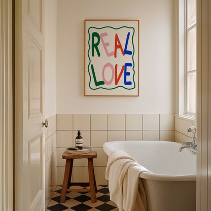 Real Love Retro Music Giclée Art Print