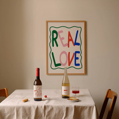 Real Love Retro Music Giclée Art Print