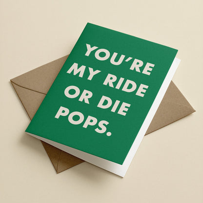 Ride Or Die Fathers Day Greetings Card