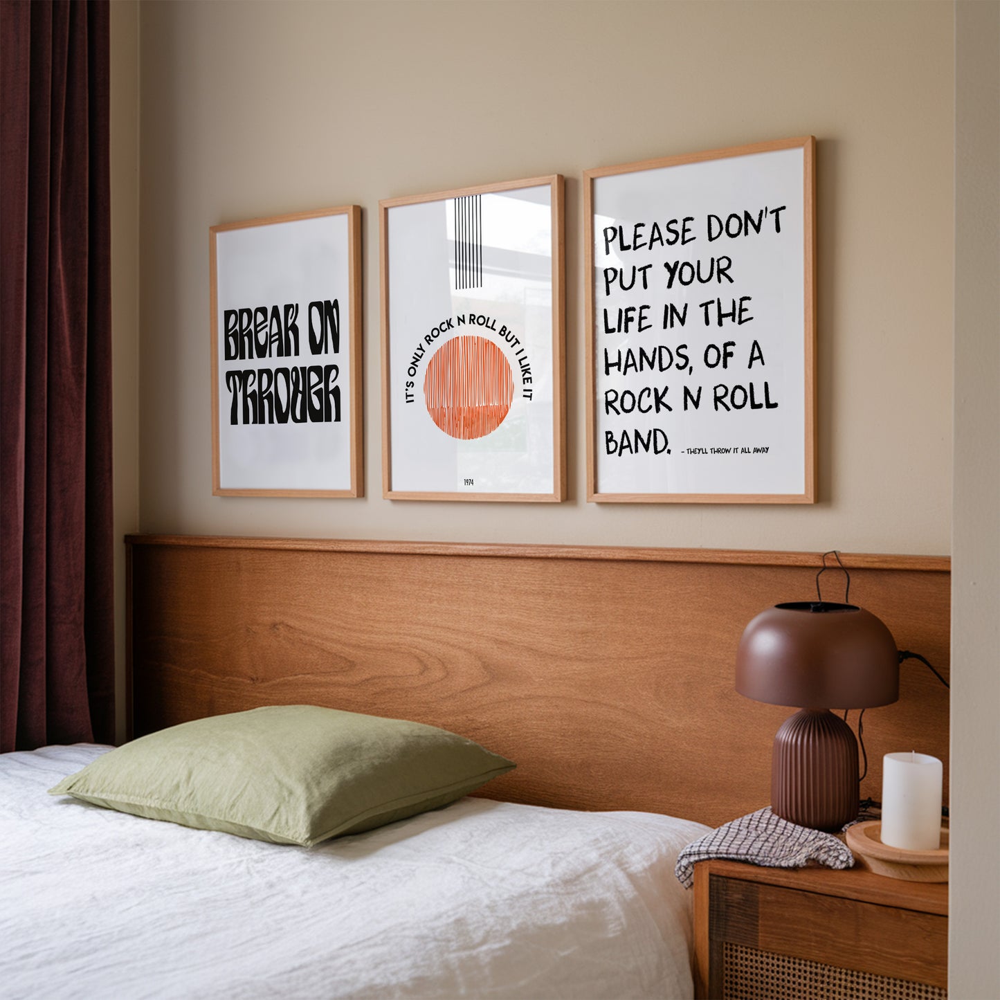 The Rock N Roll Music Art Print Gift Set(Set of 3)