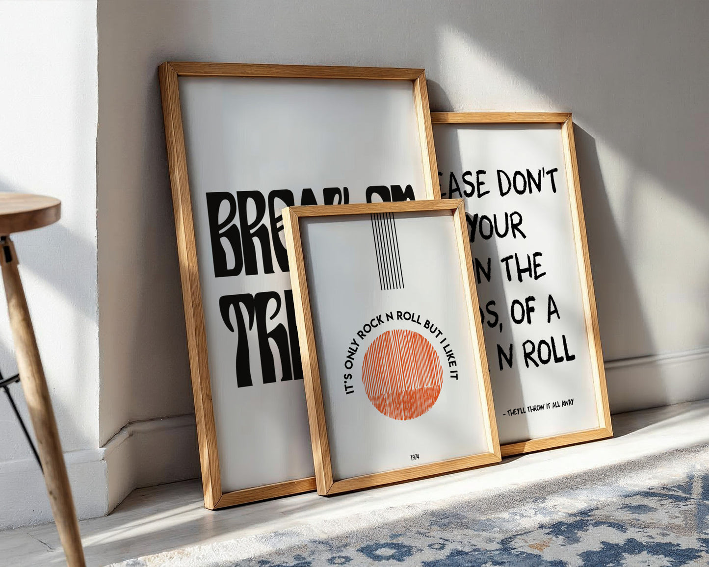 The Rock N Roll Music Art Print Gift Set(Set of 3)