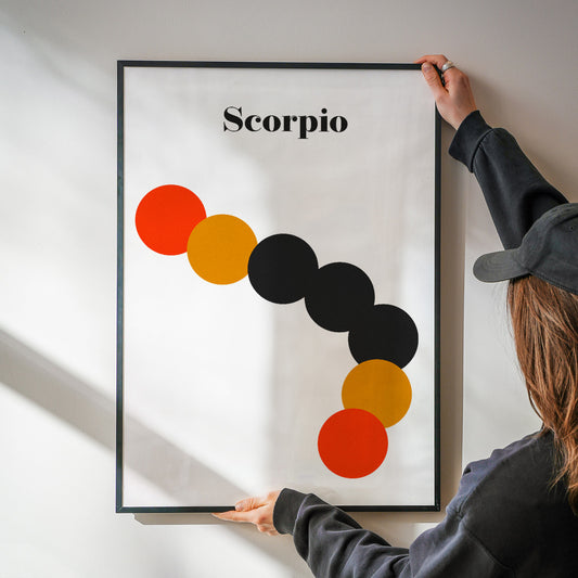 Scorpio Zodiac Star Sign Giclée retro Art Print
