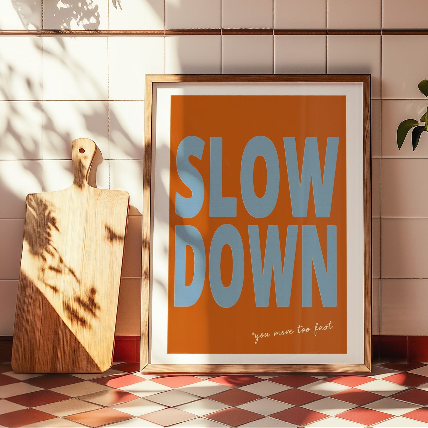Slow Down Retro Music  Giclée Art Print