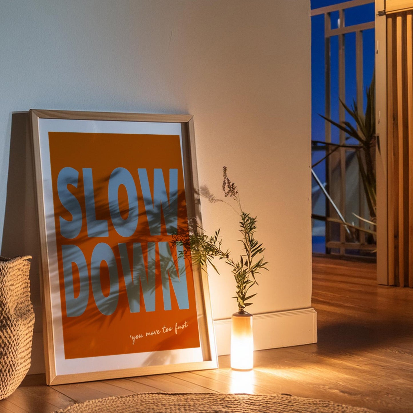 Slow Down Retro Music  Giclée Art Print