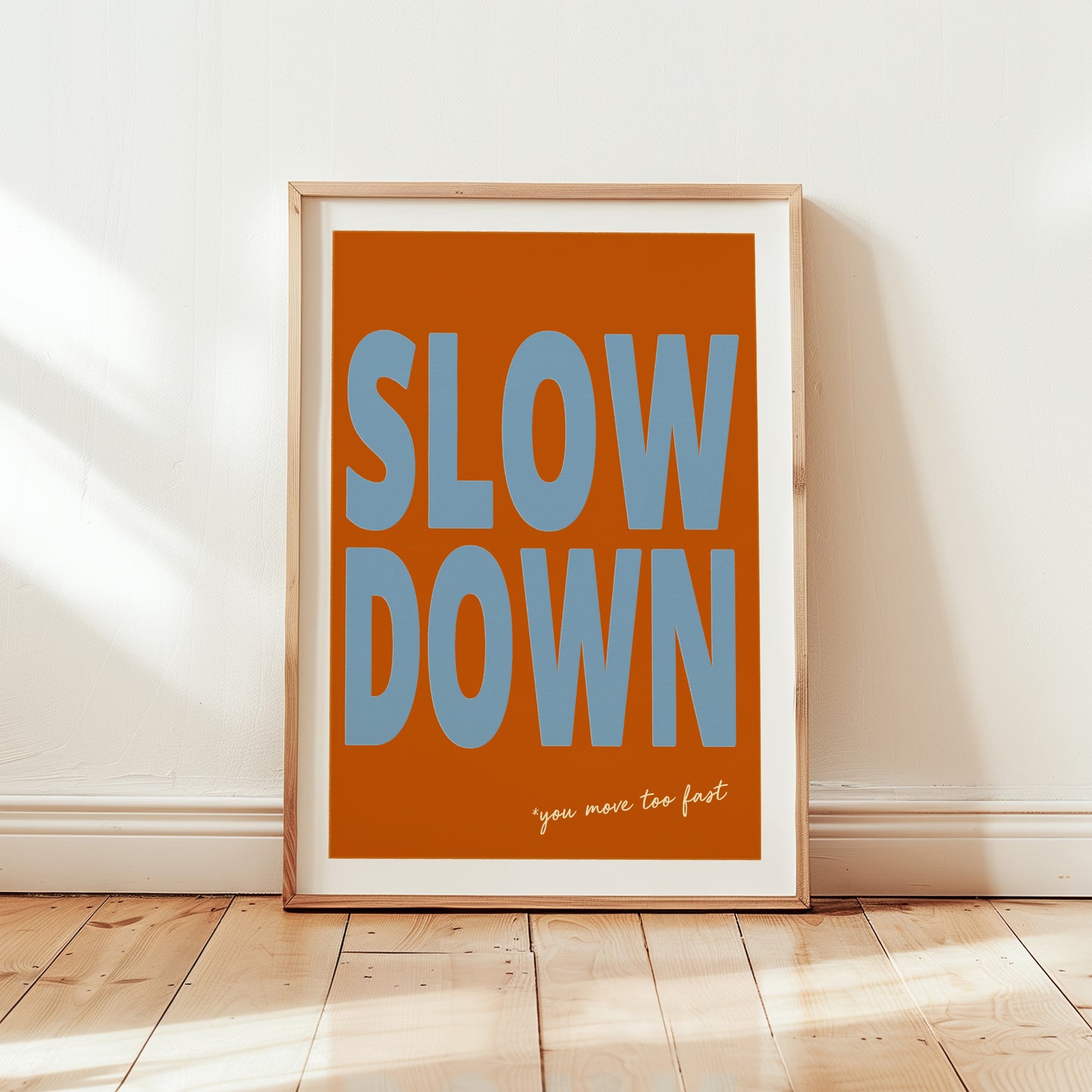 Slow Down Retro Music  Giclée Art Print