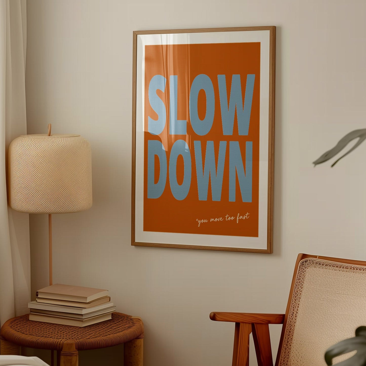 Slow Down Retro Music  Giclée Art Print
