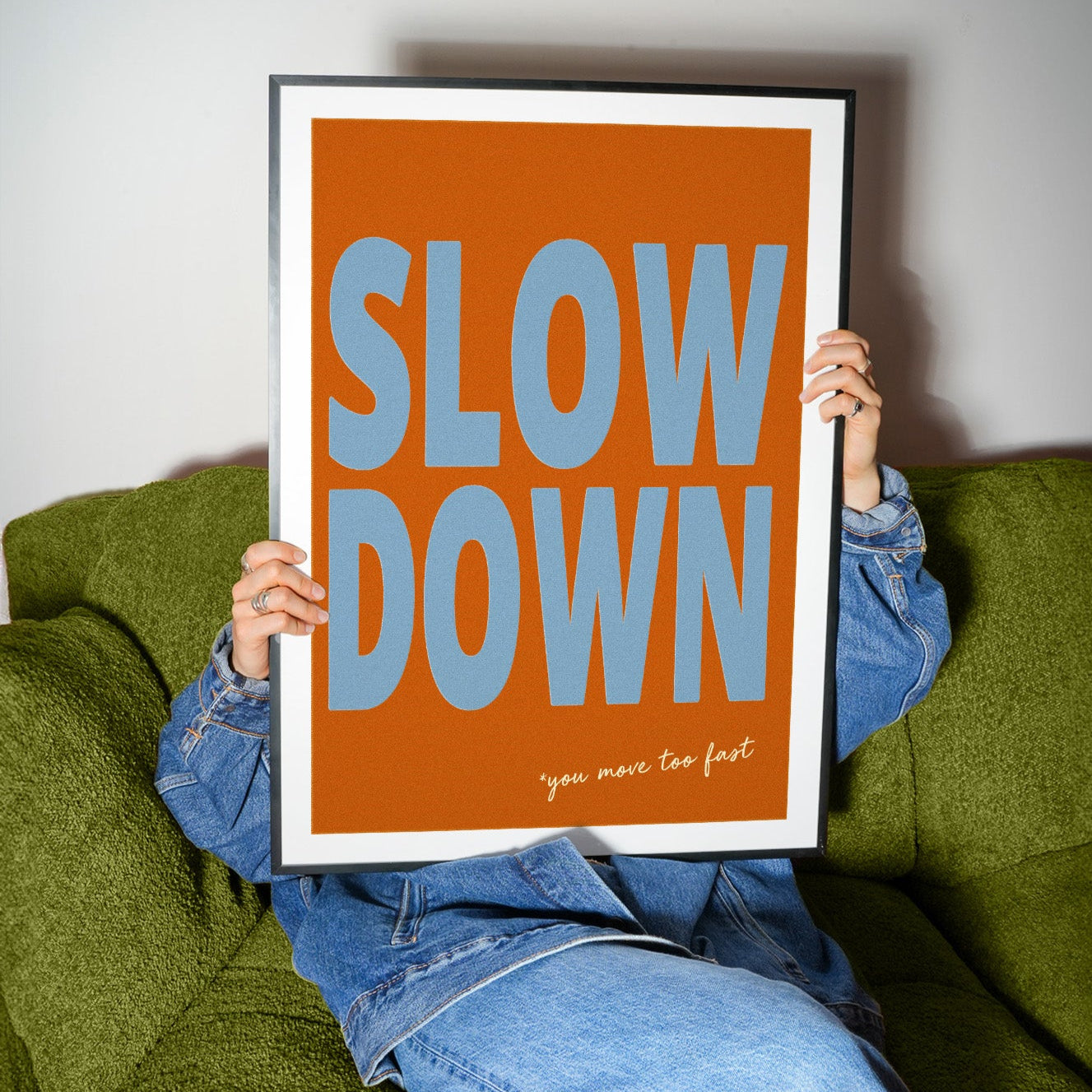 Slow Down Retro Music  Giclée Art Print
