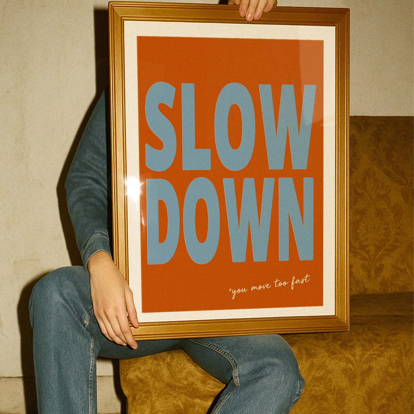 Slow Down Retro Music  Giclée Art Print