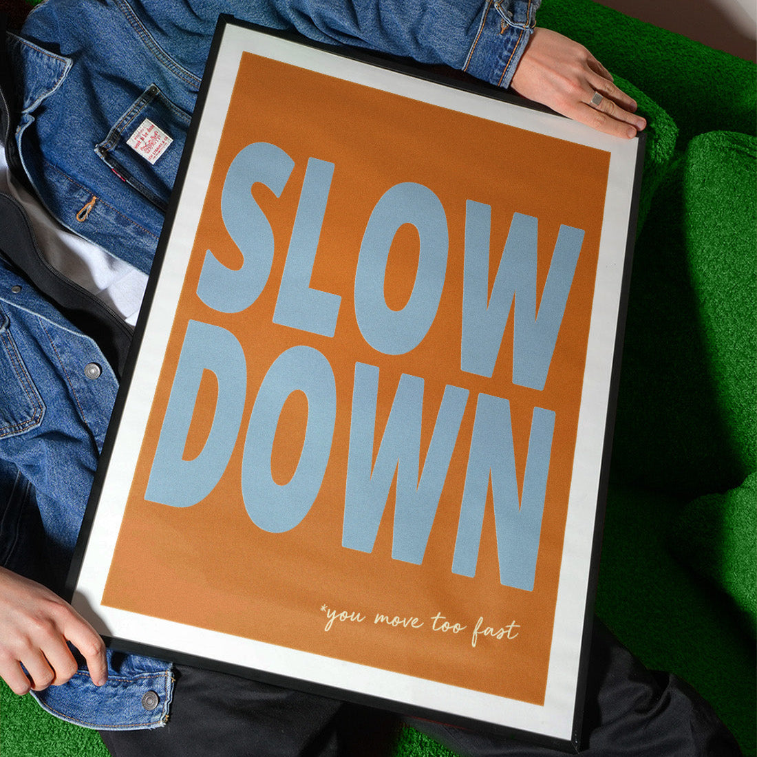 Slow Down Retro Music  Giclée Art Print