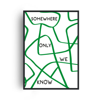 Somewhere Only We Know Retro Music Giclée Art Print