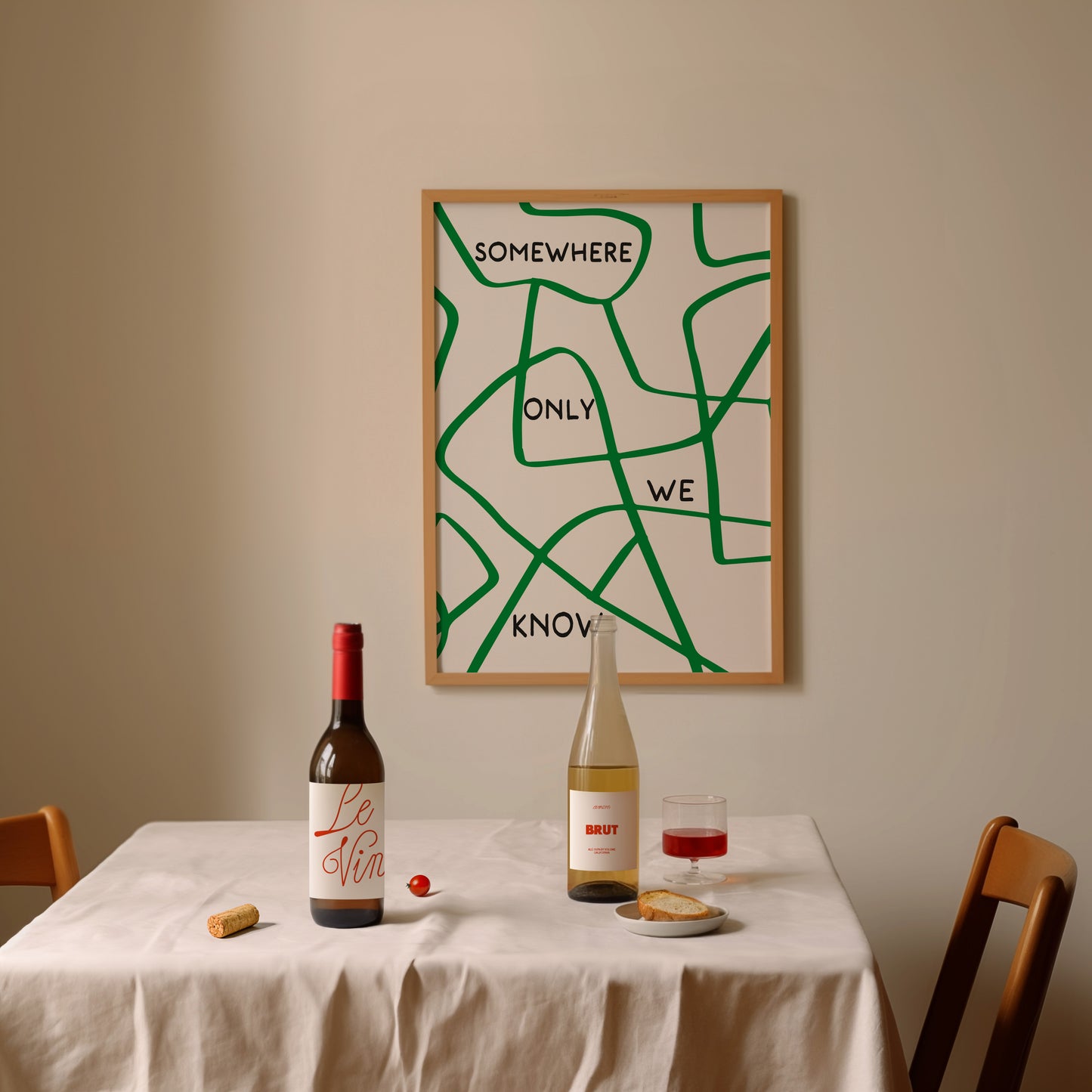 Somewhere Only We Know Retro Music Giclée Art Print