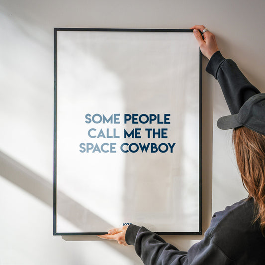 Space cowboy Giclée retro Art Print